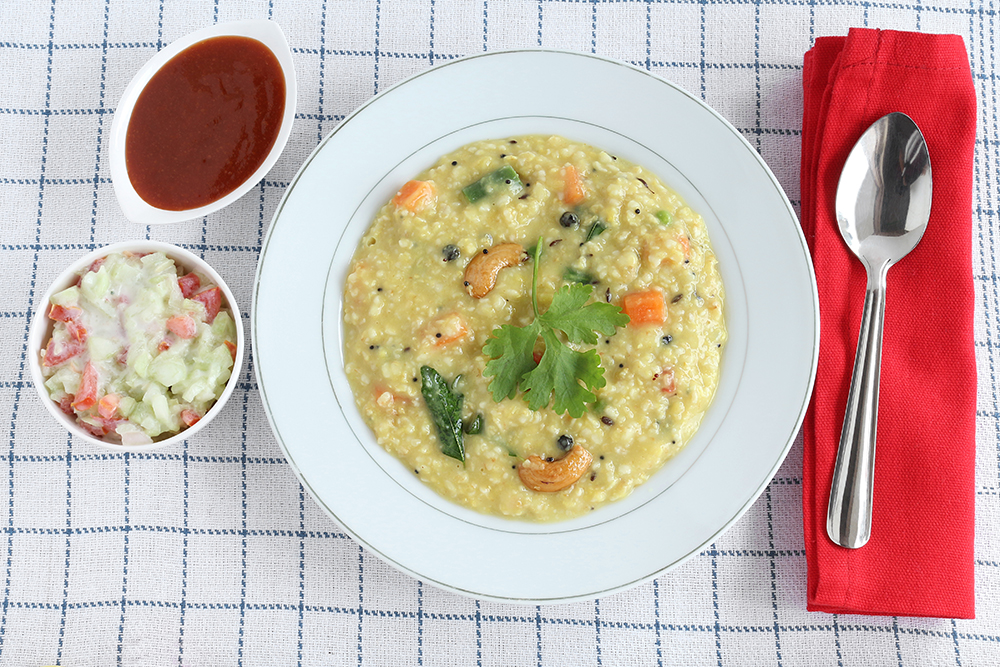 Varagu Arasi (Kodo Millet) Coriander Pongal